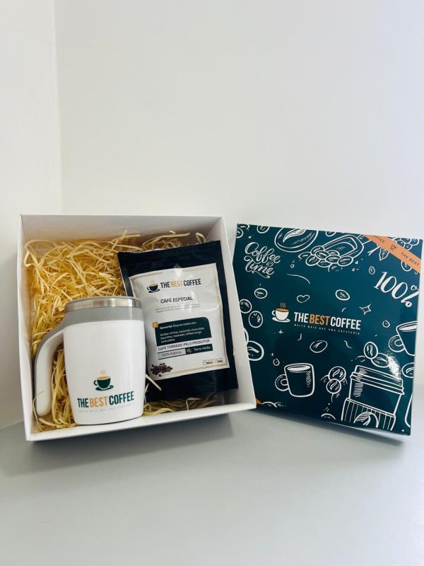 Kit 01 (Caneca mixer, café 250g, palhas, caixa pesonalizada)
