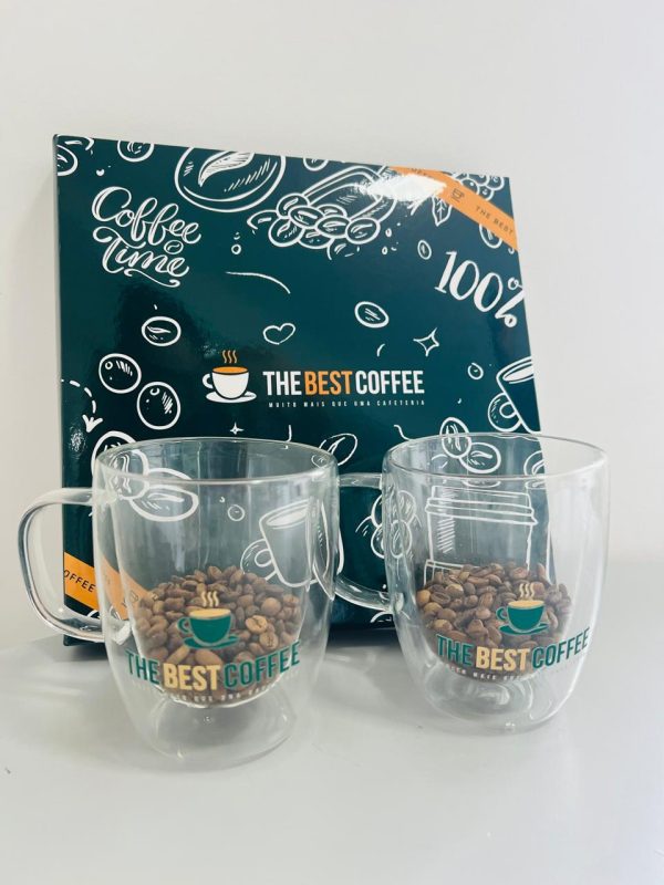 Kit 05 ( 2un caneca dois fundos, café 250g, palhas, caixa personalizada)